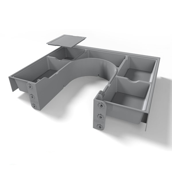 Пластиковый ограничитель для сифона с лотком с разделителями TL 30.00003